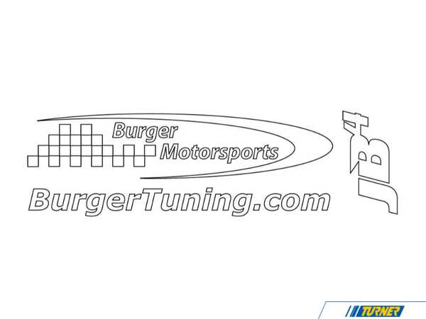 Burger Motorsports Burger Motorsports Logo Sticker Sheet (TWO PACK) - Alpine White BMSLSS-AW