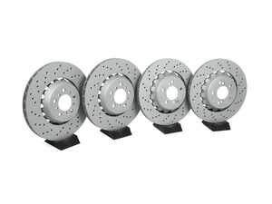 Zimmermann Front & Rear Brake Rotors - Cross Drilled - 380x30mm Front & 370x24mm Rear - BMW F8X M2 M3 M4
