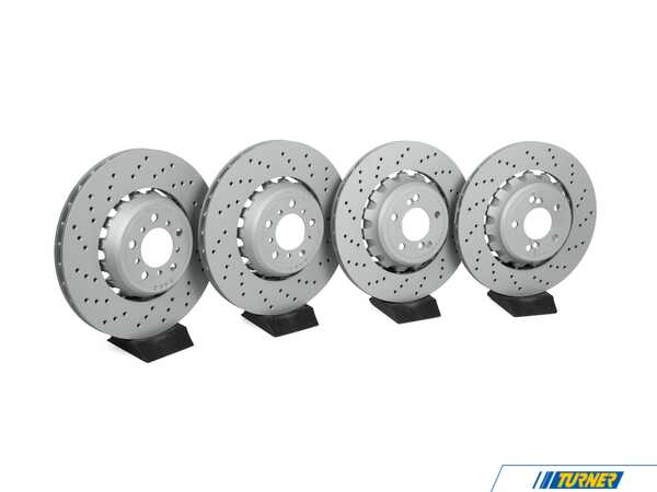 Zimmermann Zimmermann Front & Rear Brake Rotors - Cross Drilled - 380x30mm Front & 370x24mm Rear - BMW F8X M2 M3 M4 f8xfrzrKT