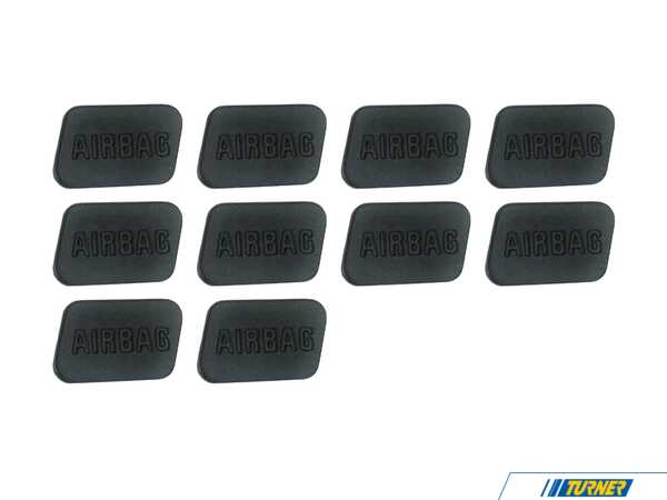 Genuine BMW Black Airbag Trim Cover - Right - Pack Of 10 51418413216KT
