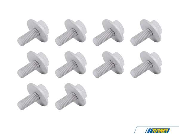 Genuine BMW Hex Bolt With Washer - Pack Of 10 07119902913moqKT
