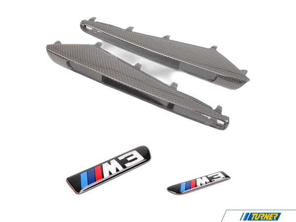 Turner Motorsport Carbon Fiber Fender Side Grill Trim Set - E90/E92/E93 M3 BM-0210-EMB