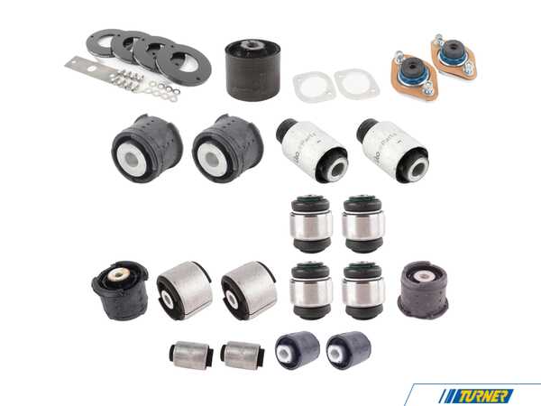 Packaged by Turner 3-series Rear Suspension Mount Package - Rubber Street Bushings - E46 (not M3) E46REARBUSHINGS
