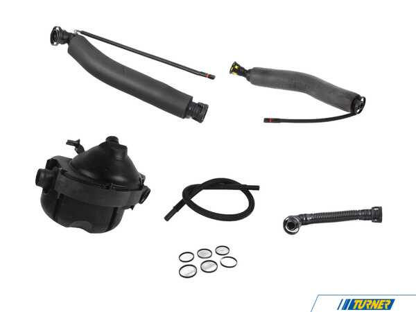 Packaged by Turner Crankcase Oil Separator and Vent Hose Kit - E90 325xi/330xi, E60 525xi/530xi (Early Production) TMS221962