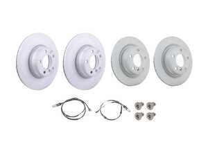 Front And Rear Brake Rotors Set