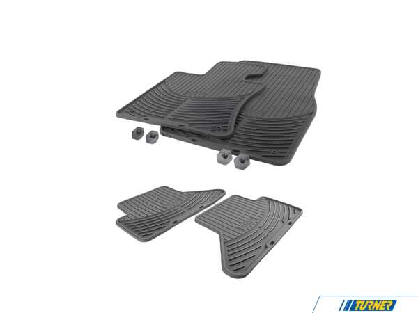 Genuine BMW Black Floor Mat Set - Convertible 82550309447KT