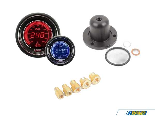 Packaged by Turner Oil Temperature Sensor And Gauge Kit - Blue & Red - Multiple BMWs oiltempgaugeBRKK