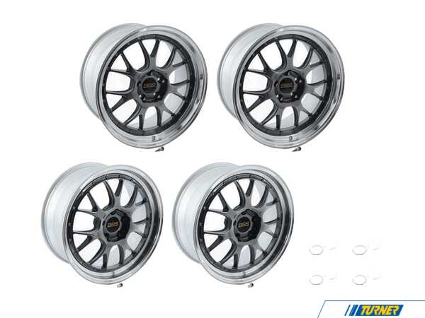 BBS 19" Style LM-R Wheels - Staggered Set Of Four lmrdbpk19sKT