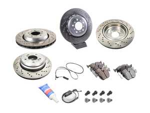 Turner Front and Rear Brake Package w/ Hawk HPS 5.0 Pads - E46 Competition Package 
