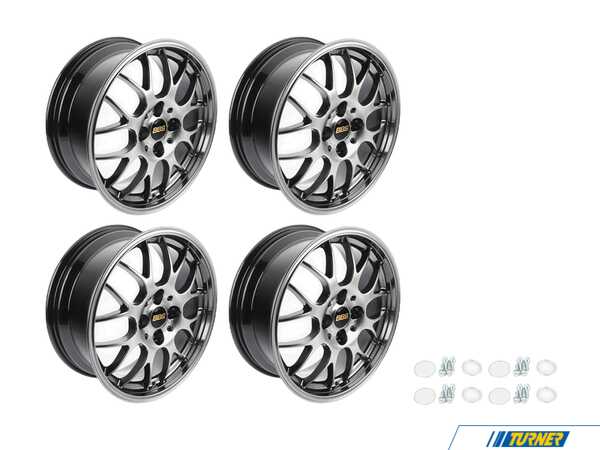 BBS 17" Style  RG 712H BDK Wheels - Square Set Of Four  rg712hdbkKT