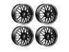 Beyern Wheels 17" Beyern Mesh Square Wheel Set - Black - (NO LONGER AVAILABLE) bymesh178b40KT View 1