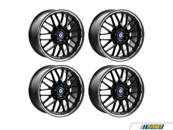 Beyern Wheels 17" Beyern Mesh Square Wheel Set - Black - (NO LONGER AVAILABLE) bymesh178b40KT