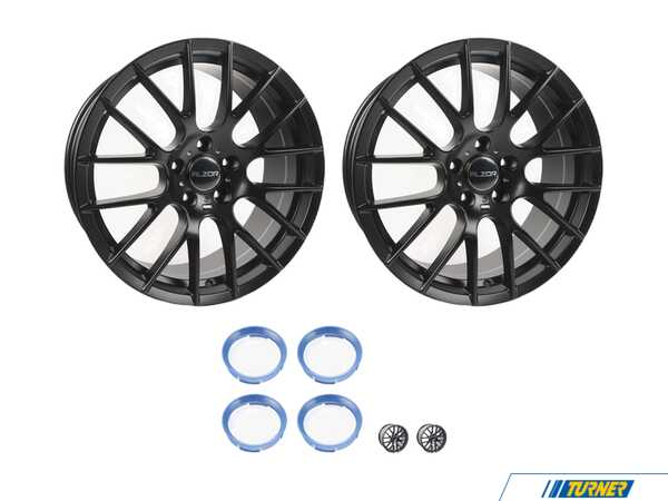Alzor 19" Style 030 Wheels - Staggered Set Of Four for Tesla Model S - Matte Black 030-4TSLAKT
