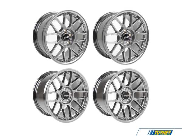 APEX Wheels 17" APEX ARC-8 Staggered Wheel Set - Hyper Black arc81785h95hbkKT