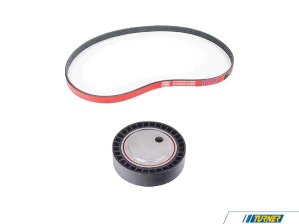 Packaged by Turner A/C Accessory Belt Service Kit W/ Kevlar Reinforced Belt - E36 318i 318is M42 64551727378tKT
