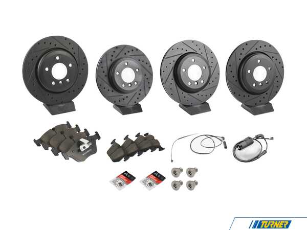 Packaged by Turner Performance Front & Rear Brake Service Kit - E46 330i, 330Ci, 330xi 34112157573KT2