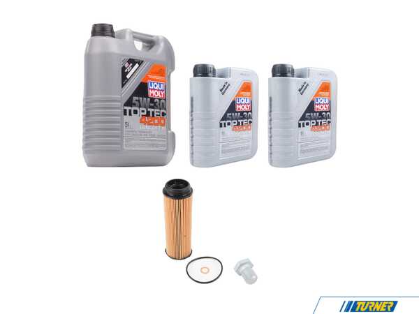 Packaged by Turner Liqui Moly Top Tec 4200 Oil Service Kit - 5w-30 - BMW G30 540d B57 3.0L g30540dostKT