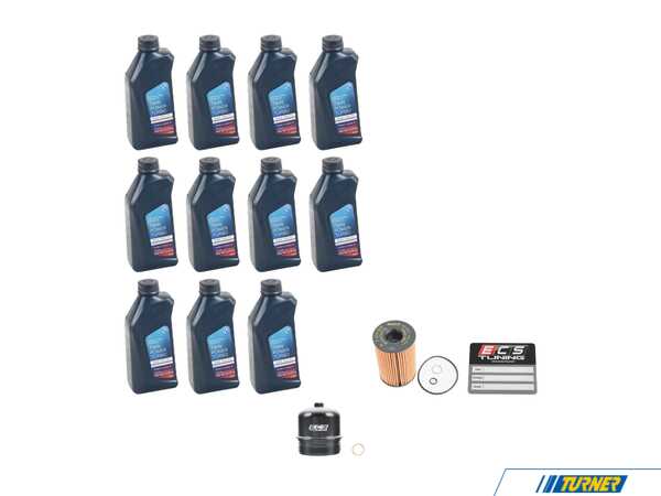 Packaged by Turner Genuine BMW Oil Change Kit / Inspection I & Billet Oil Filter Cap - 5w-30 GN63OCCAPTKT