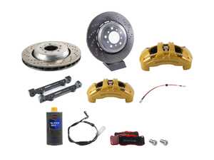 BMW E46 M3 Performance 6-Piston Front Big Brake Kit - EBC RedStuff Brake Pads