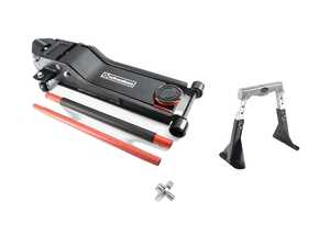 The RennStand Jack Stand -  With Tesla/Porsche Jack Pad Adaptor and Schwaben Jack