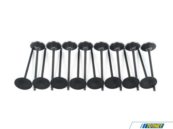 Supertech BMW S65 (V8) / S85(V10) Intake valve / 35.4mm(std) x 4.97 x 111.75mm / Tip 3mm / SS / Black Nitrided. (SET OF 16) BMIVN-1065-16