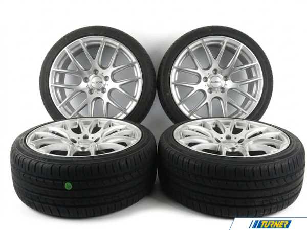 Alzor 18" Alzor Style 040 "Ready-To-Roll" Square Wheel & Tire Package - w/ Ironman Tires - BMW E9X Non-M 040-IM-235T