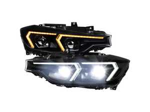 Spec D Full LED Projector Headlights W/ Switchback Sequential Turn Signal (Black Housing / Clear Lens) - F30