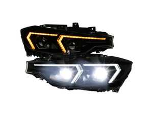 Spec-D Full LED Projector Headlights W/ Switchback Sequential Turn Signal (Black Housing/Smoked Lens) - F30