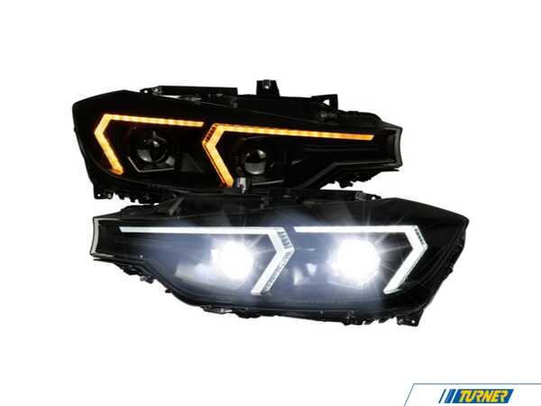 Spec-D Tuning Spec-D Full LED Projector Headlights W/ Switchback Sequential Turn Signal (Black Housing/Smoked Lens) - F30 LHE-F3012SM-B-SQ