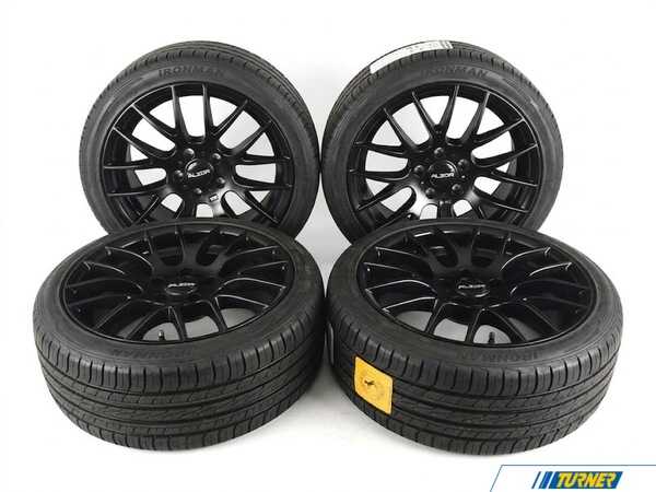 Alzor 18" Alzor Style 030 "Ready-To-Roll" Square Wheel & Tire Package - w/ Continental Tires - BMW E9X Non-M 030M-CN-225T