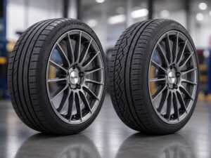 18" Alzor Style MB8 "Ready-To-Roll" OEM+ Fitment Square Wheel & Tire Package - w/ Continental Tires