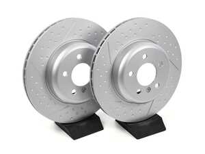 Meyle Dimpled & Slotted Rear Brake Rotors - (345x24)(Pair) - F30, F32, F33, F34, F36