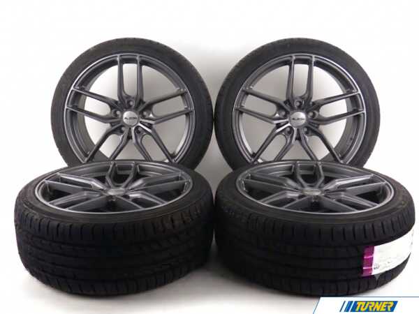 Alzor 19" Alzor Style 370 "Ready-To-Roll" Wheel & Tire Package for B8/B8.5 A4 - w/ Advanta HPZ-02 Tires 370-2AV25535B8A4