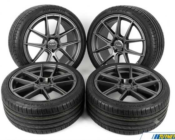 Alzor 19" Alzor Style M205 "Ready-To-Roll" Wheel & Tire Package for B8/B8.5 A4 - w/ Advanta HPZ-02 Tires M205AV25535B8A4