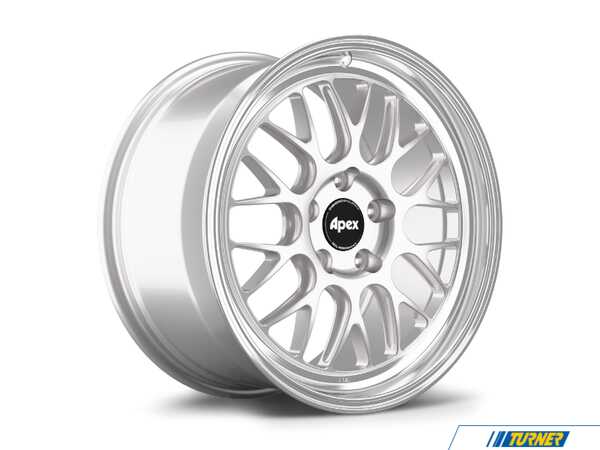 APEX Wheels Apex ML-10RT 18x8.5" ET40 Wheel - 5x120mm / 72.56mm - Machined Lip Race Silver ML10RT1885ET40RS