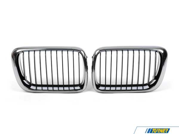 Packaged by Turner Genuine BMW Kidney Grille - Left And Right - E46 51138195151/2KT2