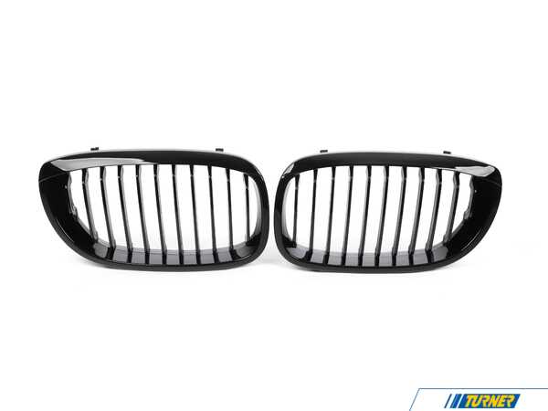 Bimmerworld Gloss Black Front Grilles - E46 Coupe 2004-2006 (Post-Facelift) BM-4604G