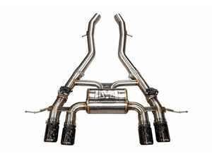 Valvetronic Valved Sport Axle-Back Stainless Exhaust System - 3.5" Forged Carbon Fiber Tips - BMW G80 M3, G82/83 M4
