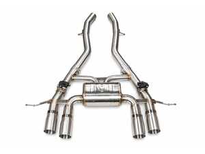 Valvetronic Valved Sport Axle-Back Stainless Exhaust System - 3.5" Brushed Steel Tips - BMW G80 M3, G82/83 M4