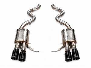 Valvetronic Designs- S65 Valved Stainless Axle-Back Exhaust System - 3.5" Black Tips - BMW E9X M3 