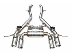 Valvetronic Designs - Valved Sport Axle-Back Stainless Exhaust System - 3.5" Brushed Steel Tips - BMW G87 M2