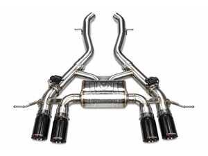 Valvetronic Designs Valved Sport Axle-Back Stainless Exhaust System - 3.5" Black Tips - BMW G87 M2