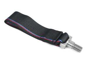 Fall-Line Motorsports E9X / E36 M3 Tow Strap - Black W/ Tri Color 