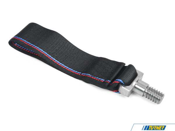 Fall Line Fall-Line Motorsports E9X / E36 M3 Tow Strap - Black W/ Tri Color  FLM-E9X-3TSTR-TR