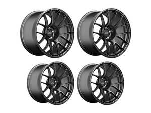 18" APEX EC-7RS Forged Wheels - Staggered Set - Satin Black