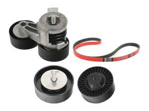 Accessory Belt Service Kit w/ Kevlar Reinforced Belt - BMW E60 N54 3.0L
