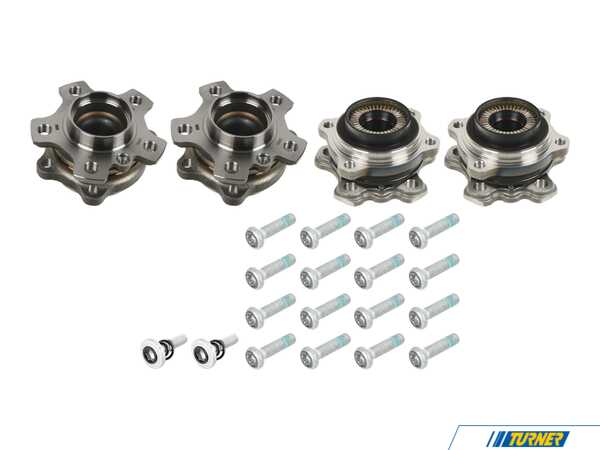 Packaged by Turner Front & Rear Wheel Bearing & Hub Assembly Kit - BMW G2X G01 G30 G11 G14/15/16 (RWD) 31206899176T1KT