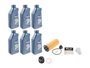 0W-20 Genuine BMW Oil Change Kit - With Aluminum Oil Filter Cap - B38