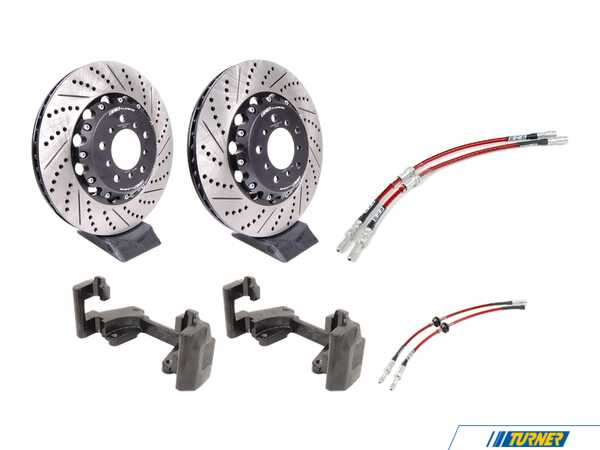 Packaged by Turner CSL Big Brake Upgrade Kit with Stainless Lines (345x28) - E46 000505ECS02KT9
