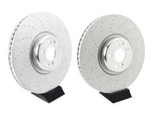 Genuine BMW Front Dimpled Brake Rotors - Left and Right (395x36mm) - G chassis